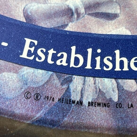 Vintage 1976 Sterling Beer Oval Sign Embossed Blonde Blue Eyed Woman Portrait - Picture 6 of 16